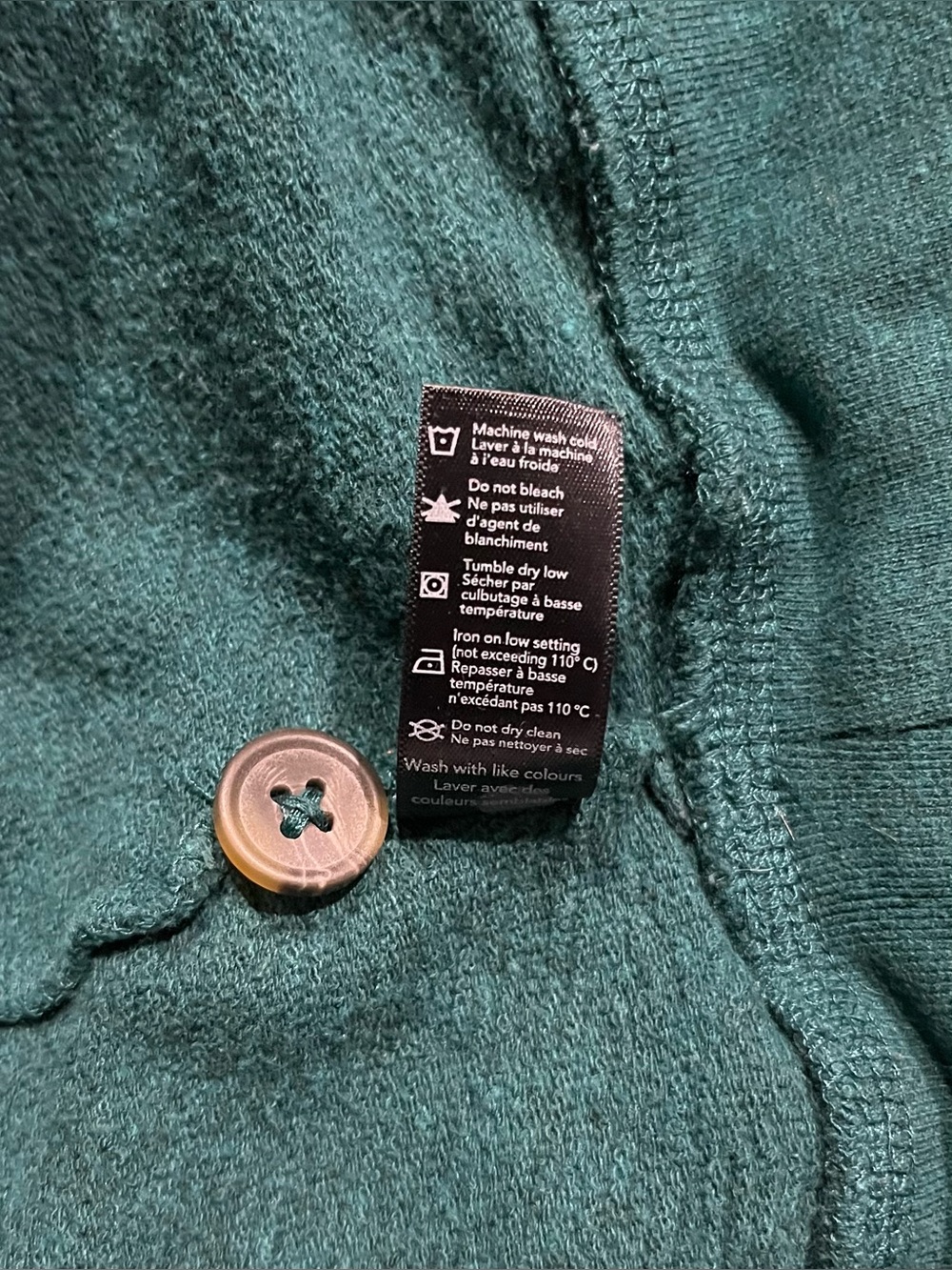 Men's Teal Button-Neck Sweater - Picture 9 of 10